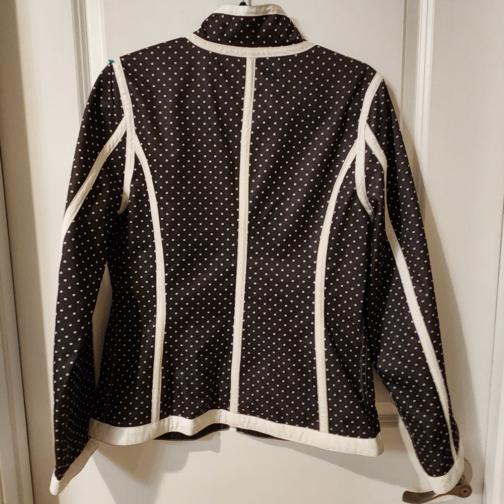 Utex Medium Jacket Reversible Black With White Po… - image 4